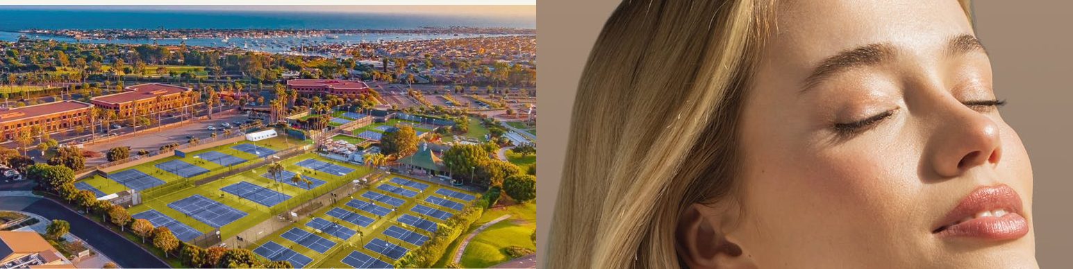 The Tennis & Pickleball Club at Newport Beach and Glossy Skin Lounge