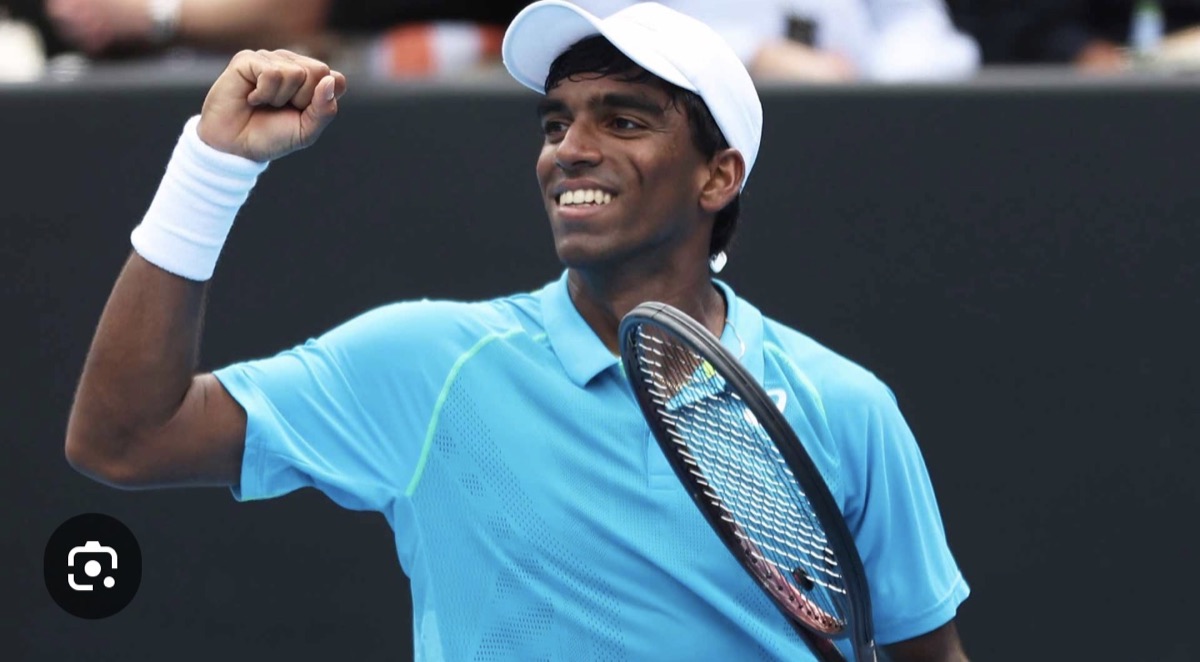 Nishesh Basavareddy celebrating a win